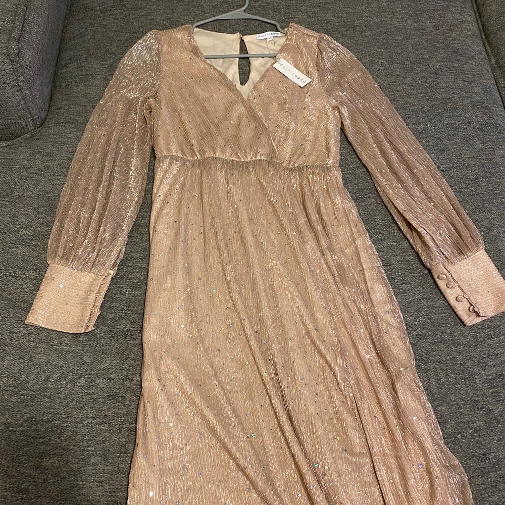 Baltic Born Gold Sequined Dress